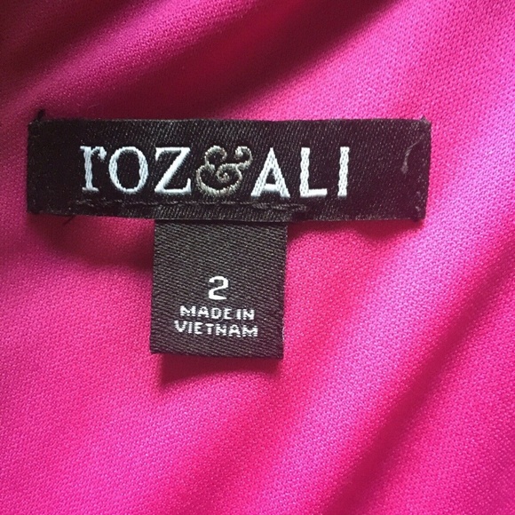 Roz & Ali Dressbarn  pink, blue stripe DRESS. Misses Size 2. NWT! - Picture 3 of 5